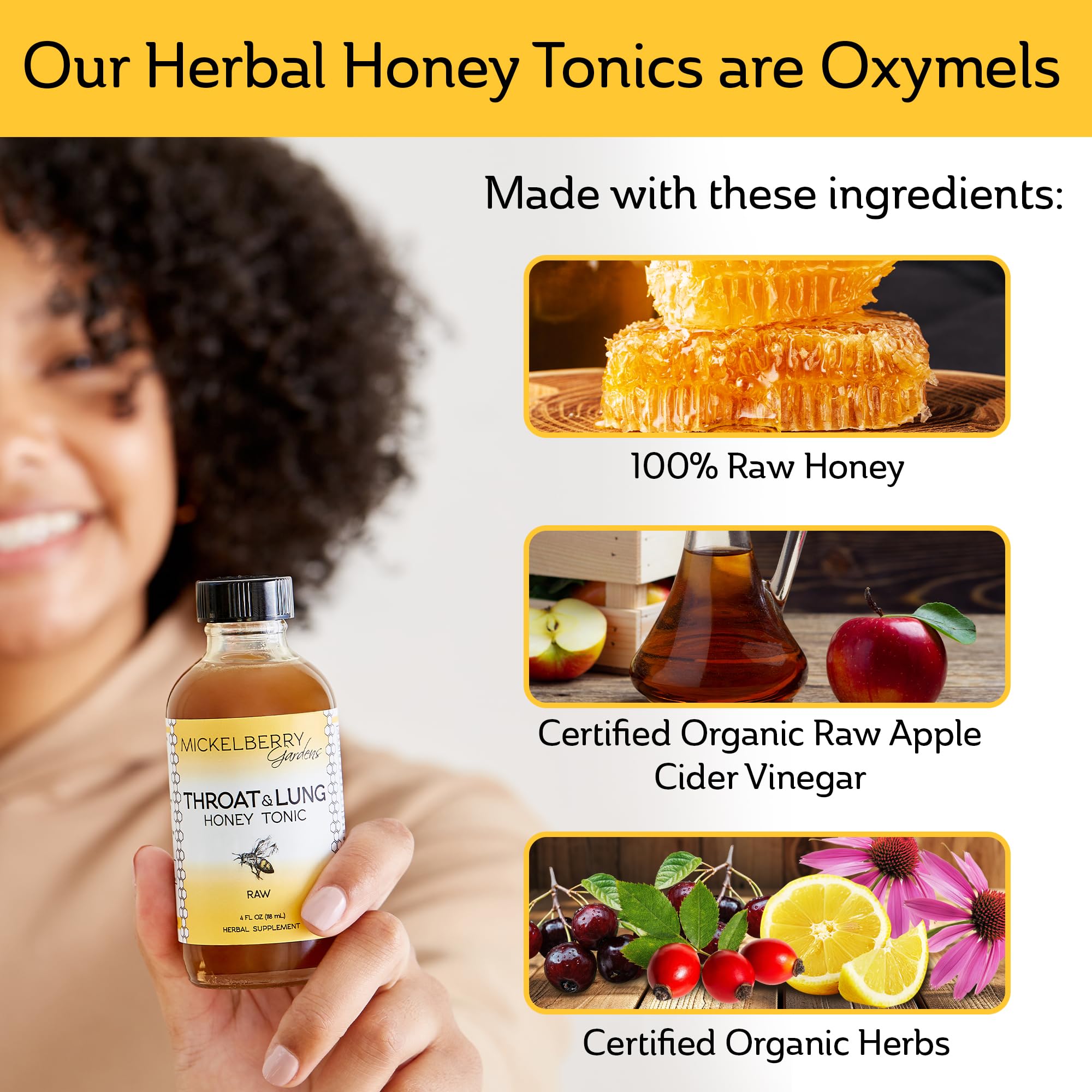 Amber honey swirl and apple cider vinegar in the tonic.