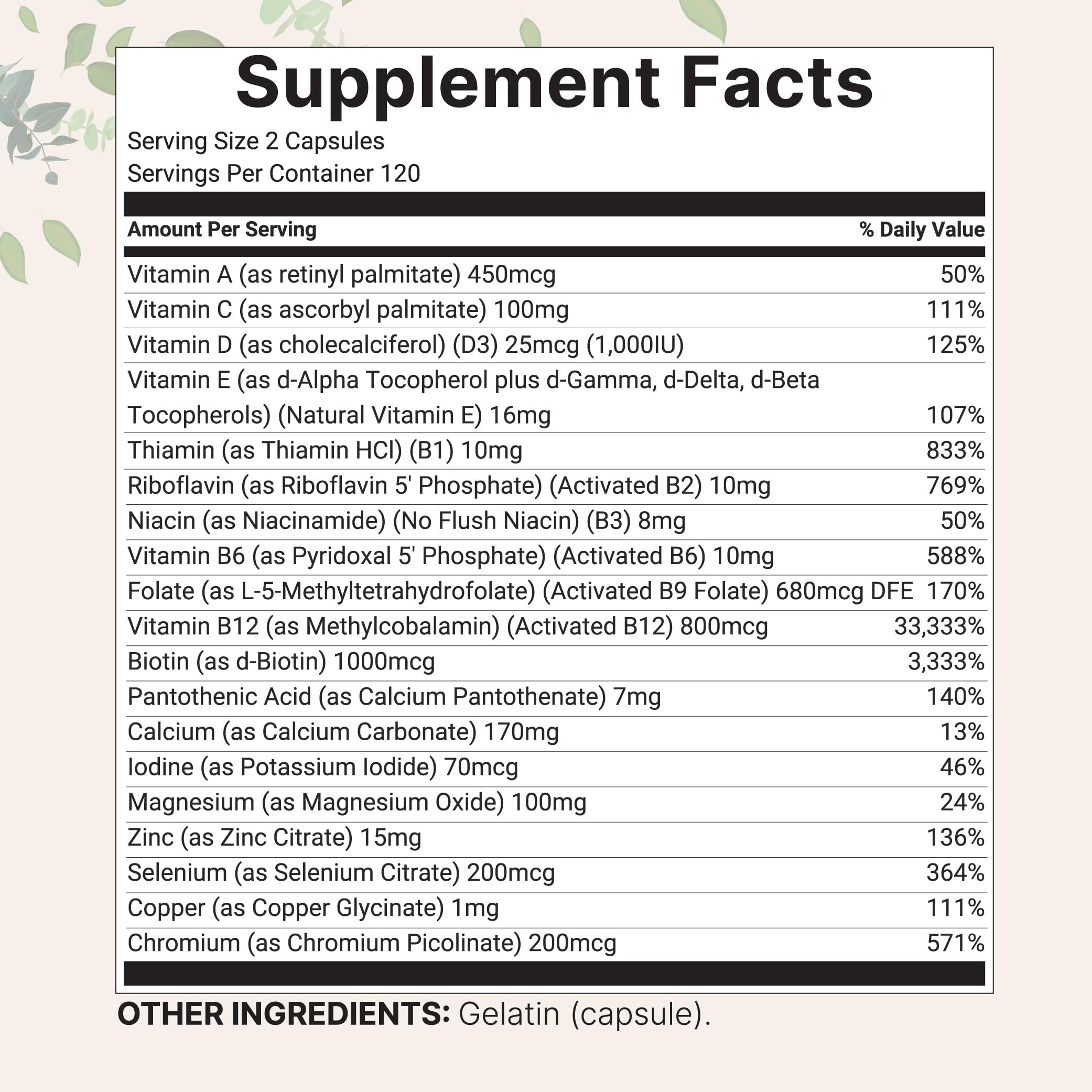 Micro Ingredients 19-in-1 formula capsules close-up highlighting bioactive nutrients.
