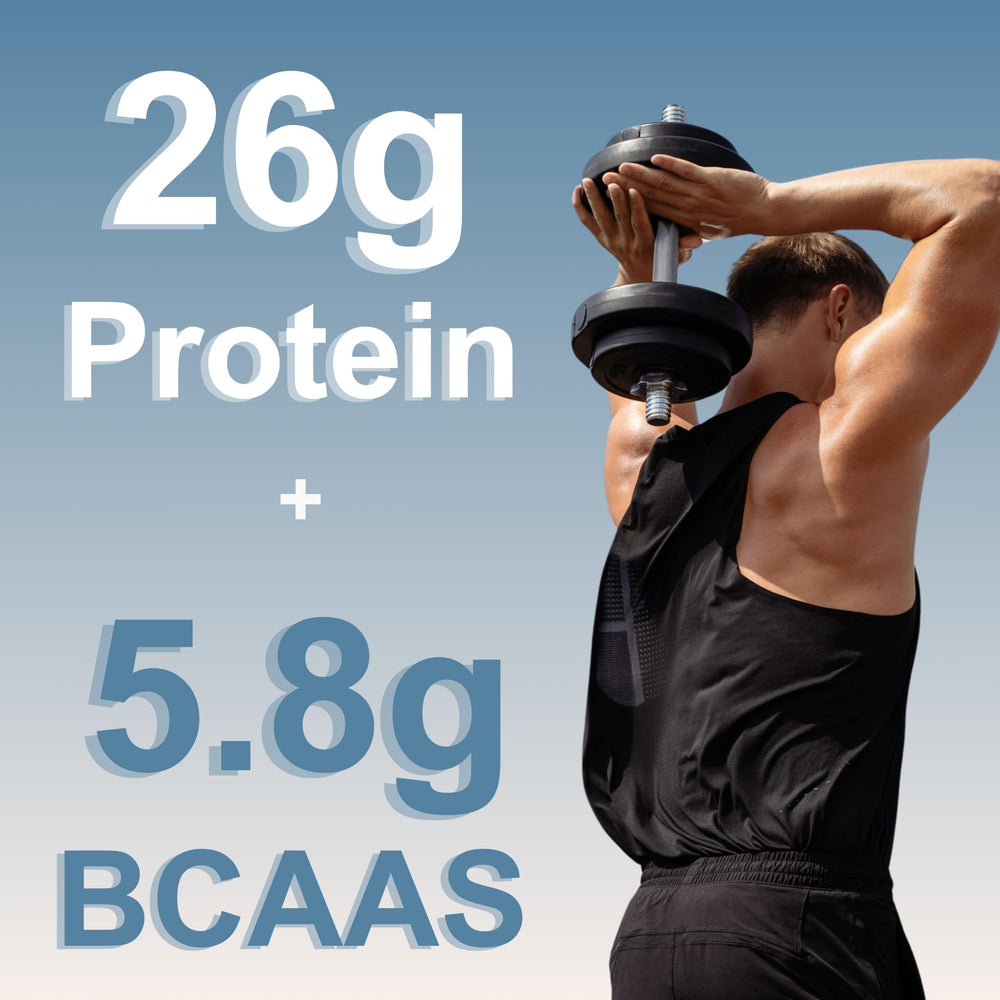 micro ingredients 26g protein per serving; post-workout shake option.