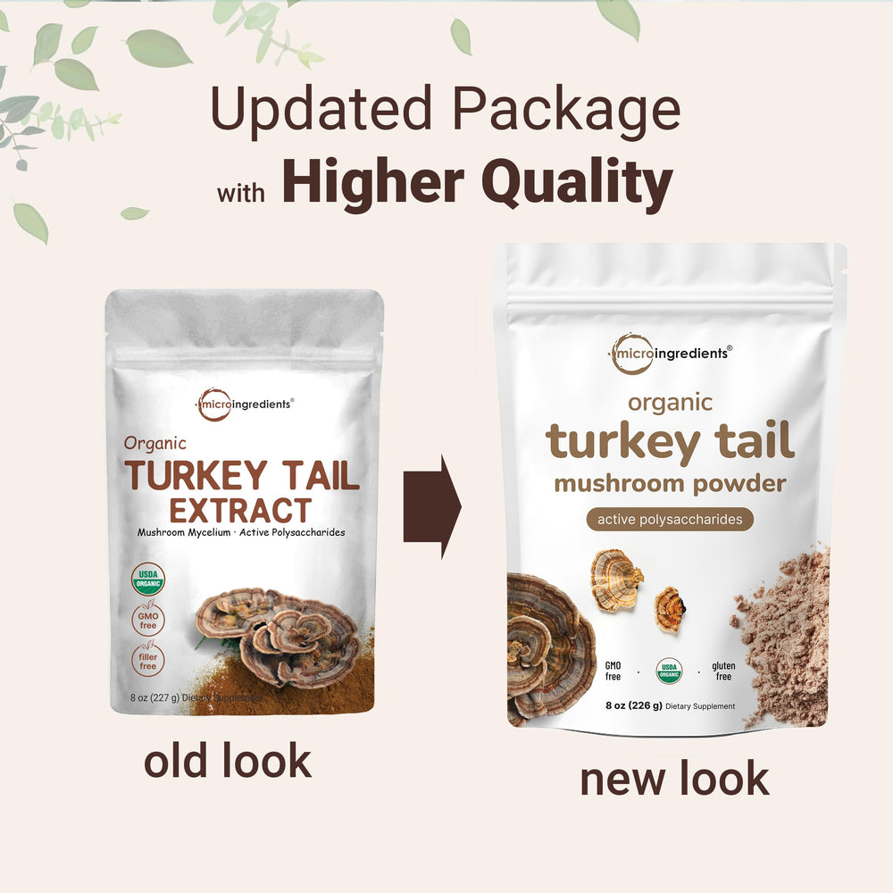 Micro Ingredients active polysaccharides turkey tail powder highlighting nutrients