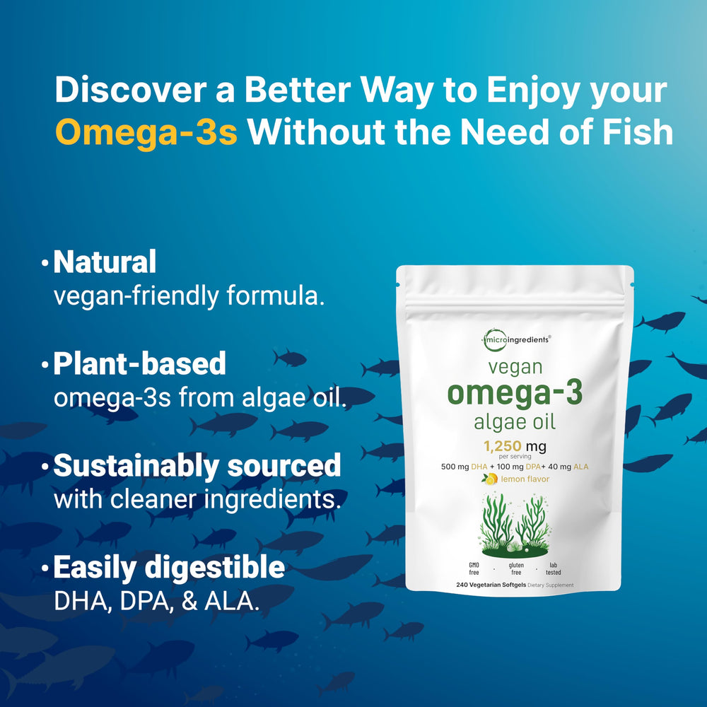 Micro Ingredients 3-in-1 omega-3 with DHA and DPA, no fishy aftertaste