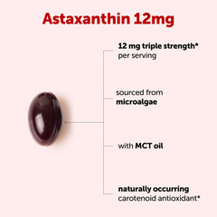 Micro Ingredients Astaxanthin with MCT oil bottle scene emphasizing absorption