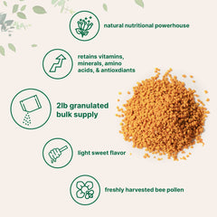 Micro Ingredients Bee Pollen pouch in bulk packaging for smoothies and oats.