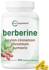 Micro Ingredients berberine HCl capsules closeup for daily wellness.