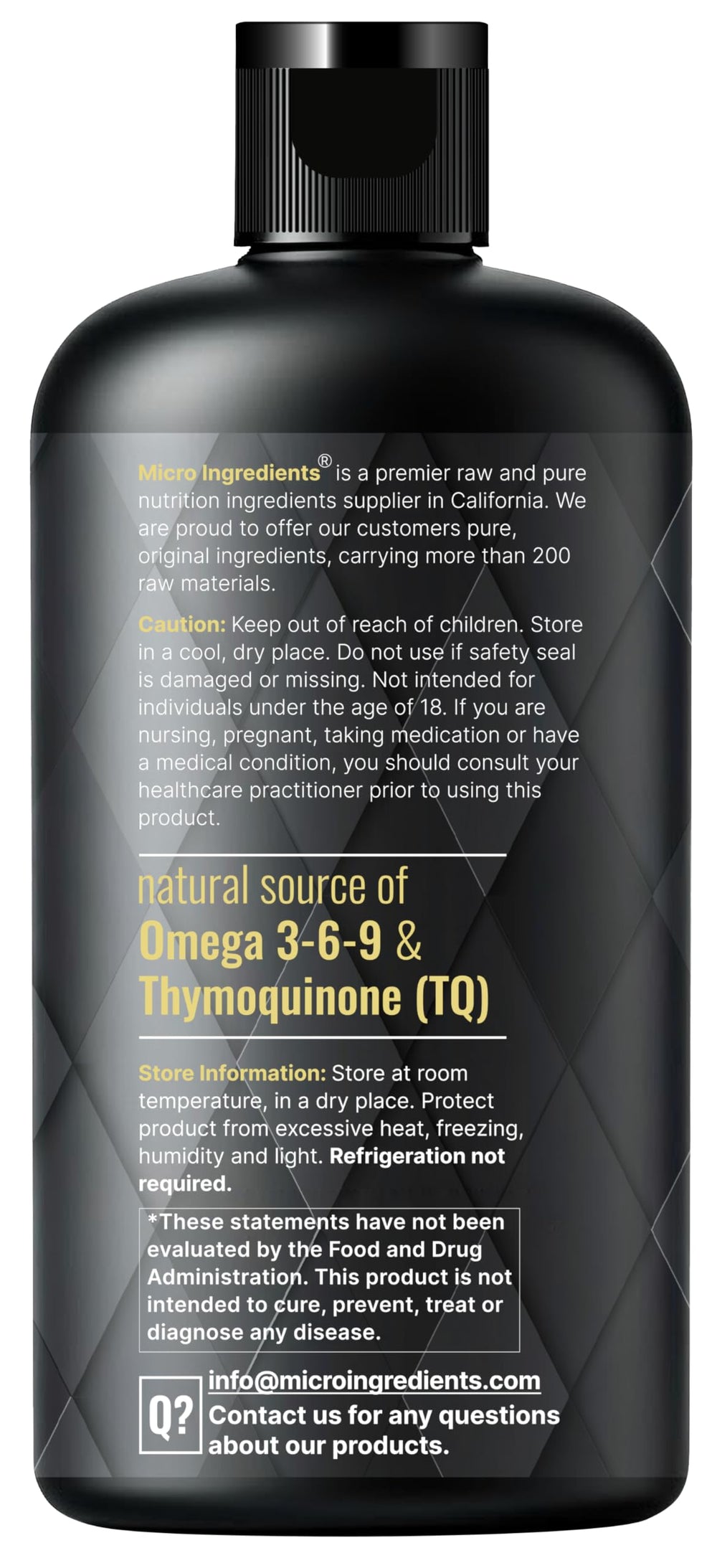 Micro Ingredients black seed oil on skin for potential topical care.