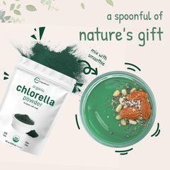 Green smoothie bowl featuring Micro Ingredients chlorella powder for daily greens.