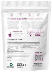 Micro Ingredients collagen powder scoop demonstrates easy dosing and quick dissolving in beverages.