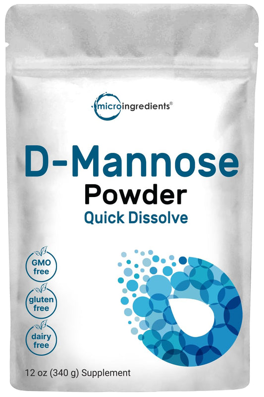 Micro Ingredients D Mannose Powder bottle for daily urinary tract support.