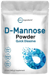 Micro Ingredients D Mannose Powder bottle for daily urinary tract support.