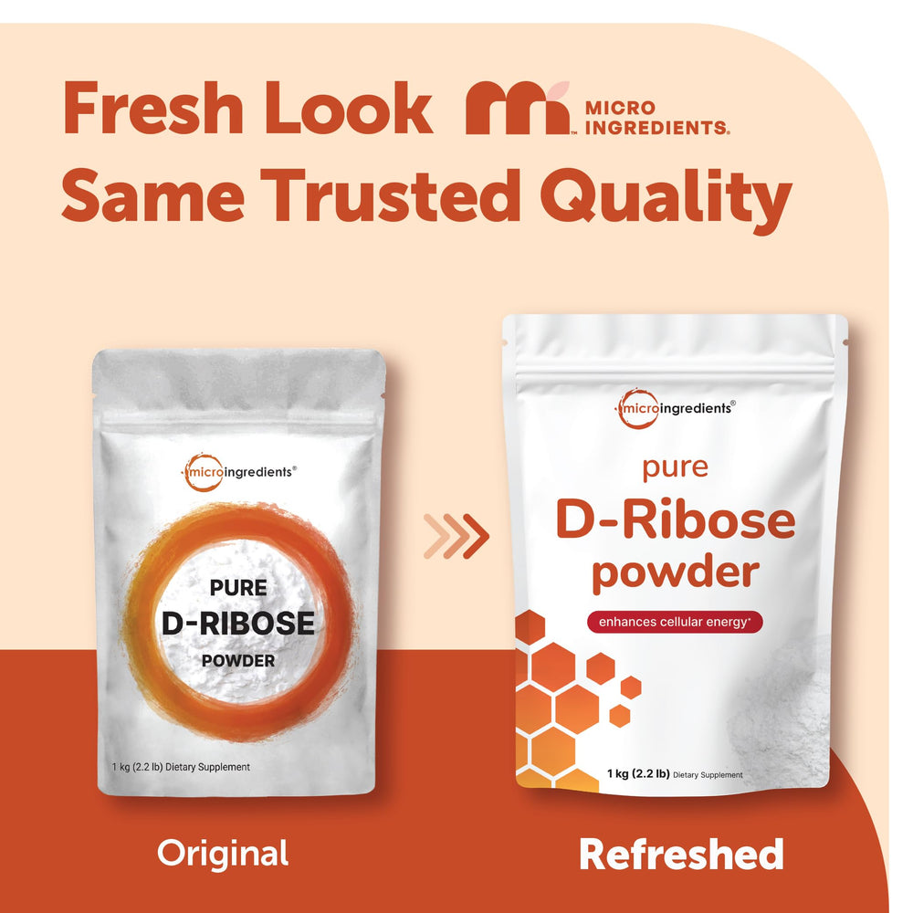 Pure D Ribose Powder 1 KG (2.2 lb, 200 Servings) Micro Ingredients - G ...