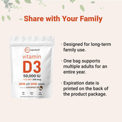 Micro Ingredients D3 + K2 weekly dose softgels designed for easy daily routine.