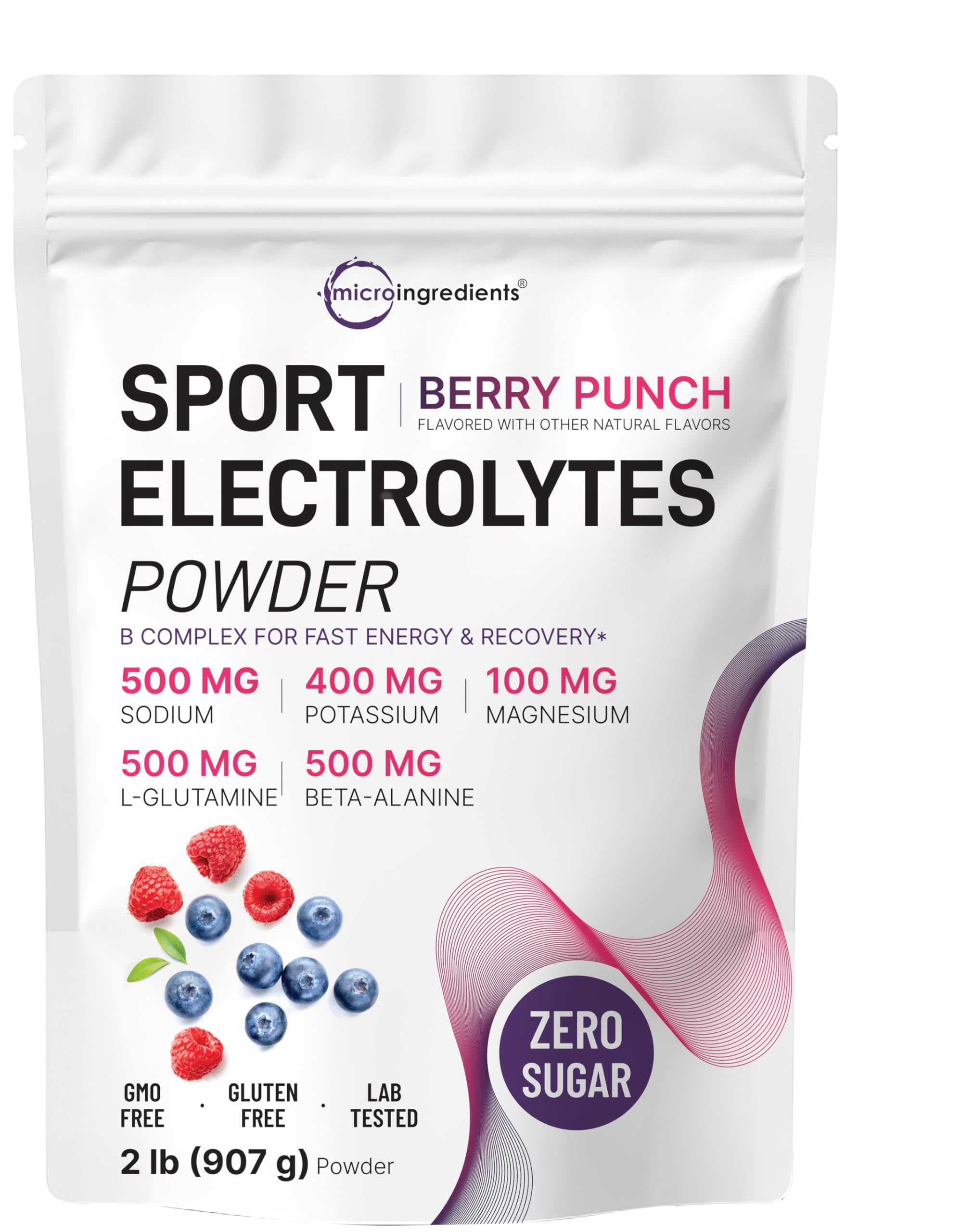 Hydration Powder Ingredients Micro Ingredients Electrolytes Powder – Sugar-Free Hydration, Berry Pu ...