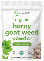 Micro Ingredients horny goat weed powder tub for daily energy