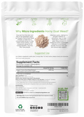 Micro Ingredients horny goat weed scoop illustrating precise dosing for consistent results