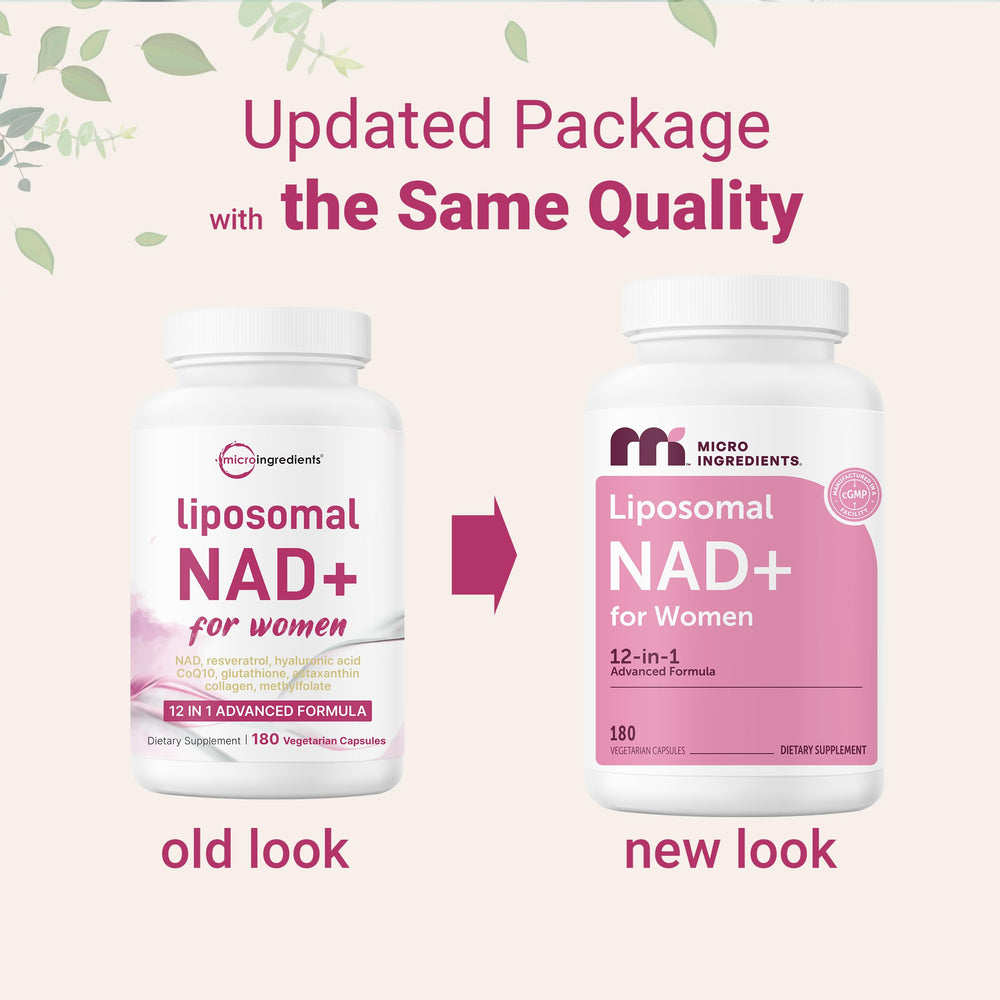 Micro Ingredients 12-in-1 NAD+ formula image highlights diverse nutrients for everyday wellness.