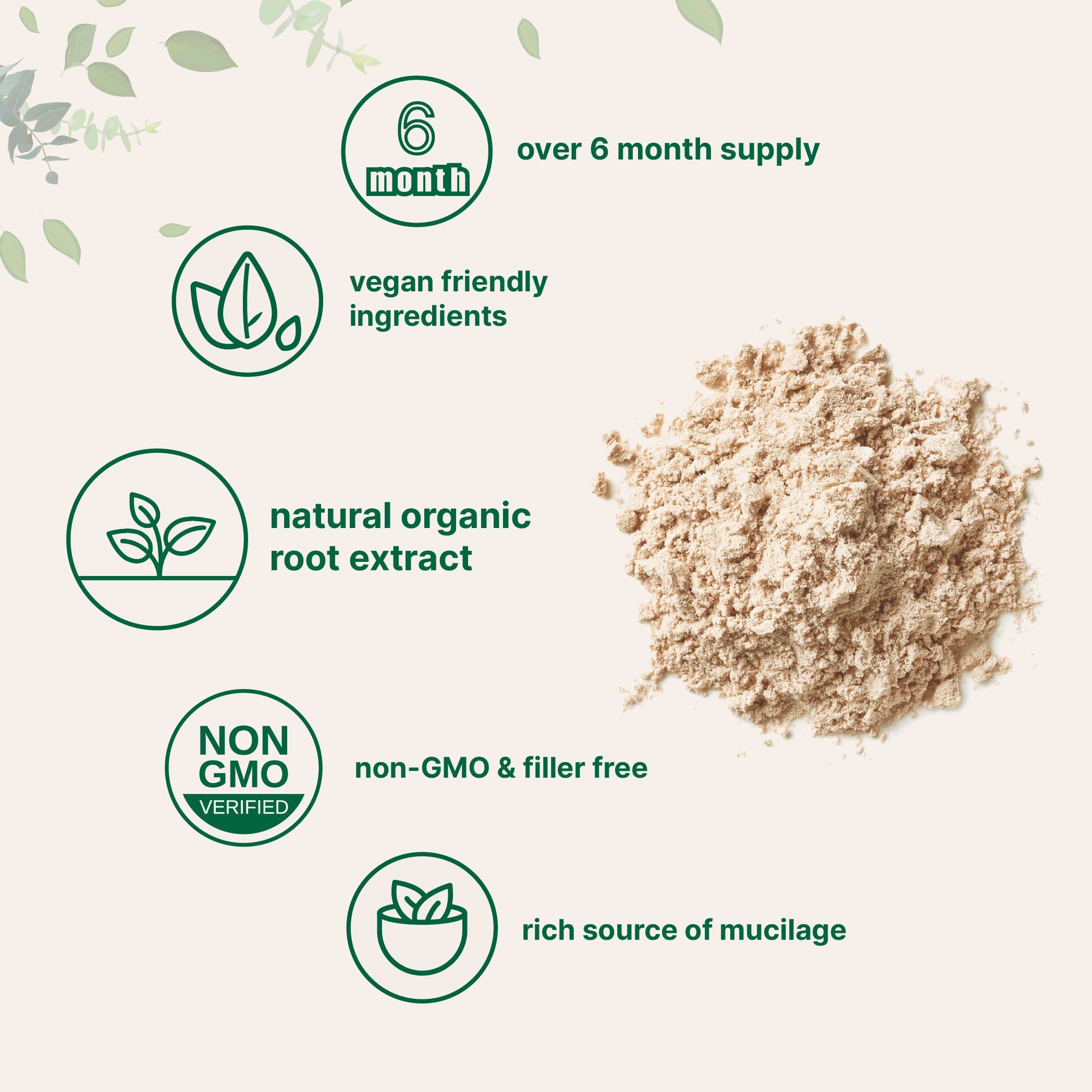 Resealable jar of Micro Ingredients marshmallow root powder keeps freshness intact.