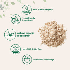 Resealable jar of Micro Ingredients marshmallow root powder keeps freshness intact.