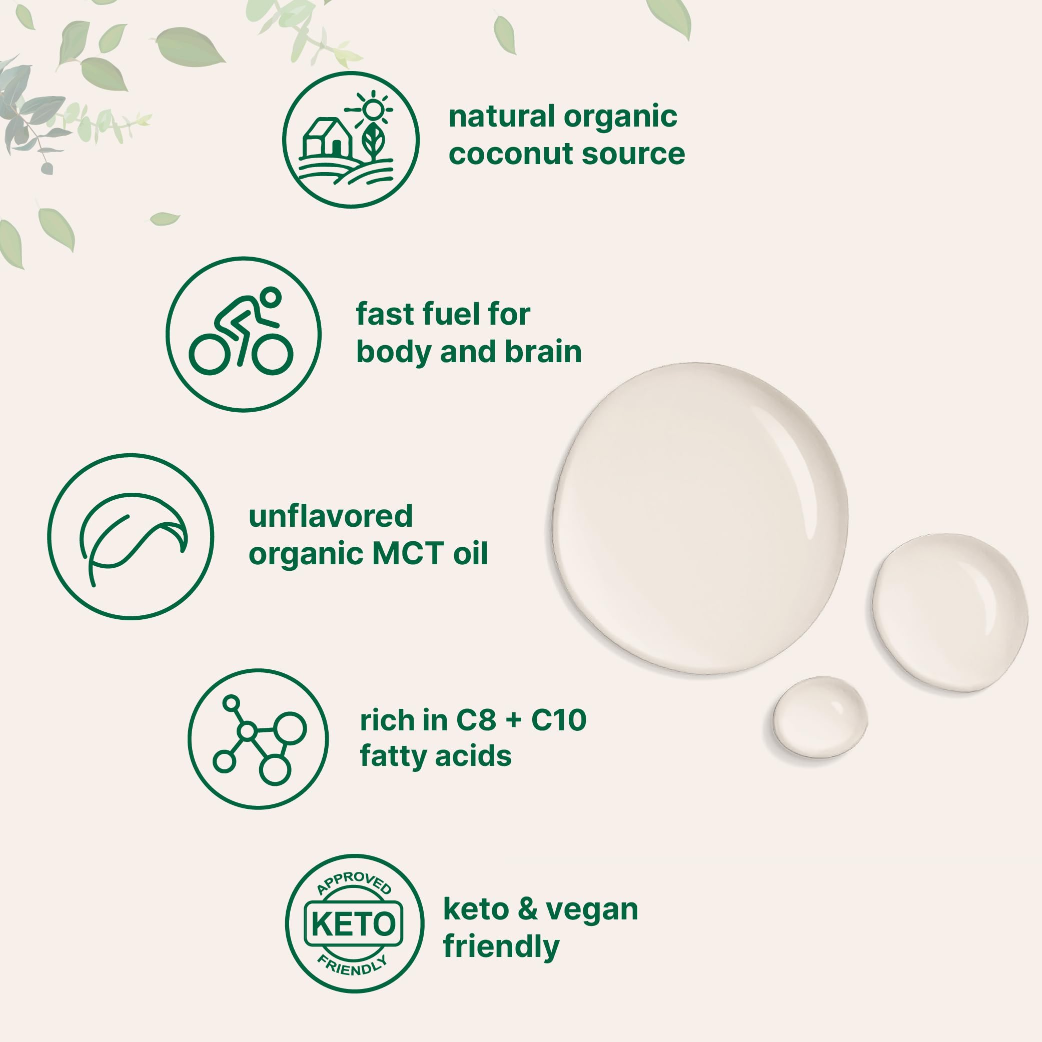Micro Ingredients MCT Oil label closeup showing pure coconut-derived fats.