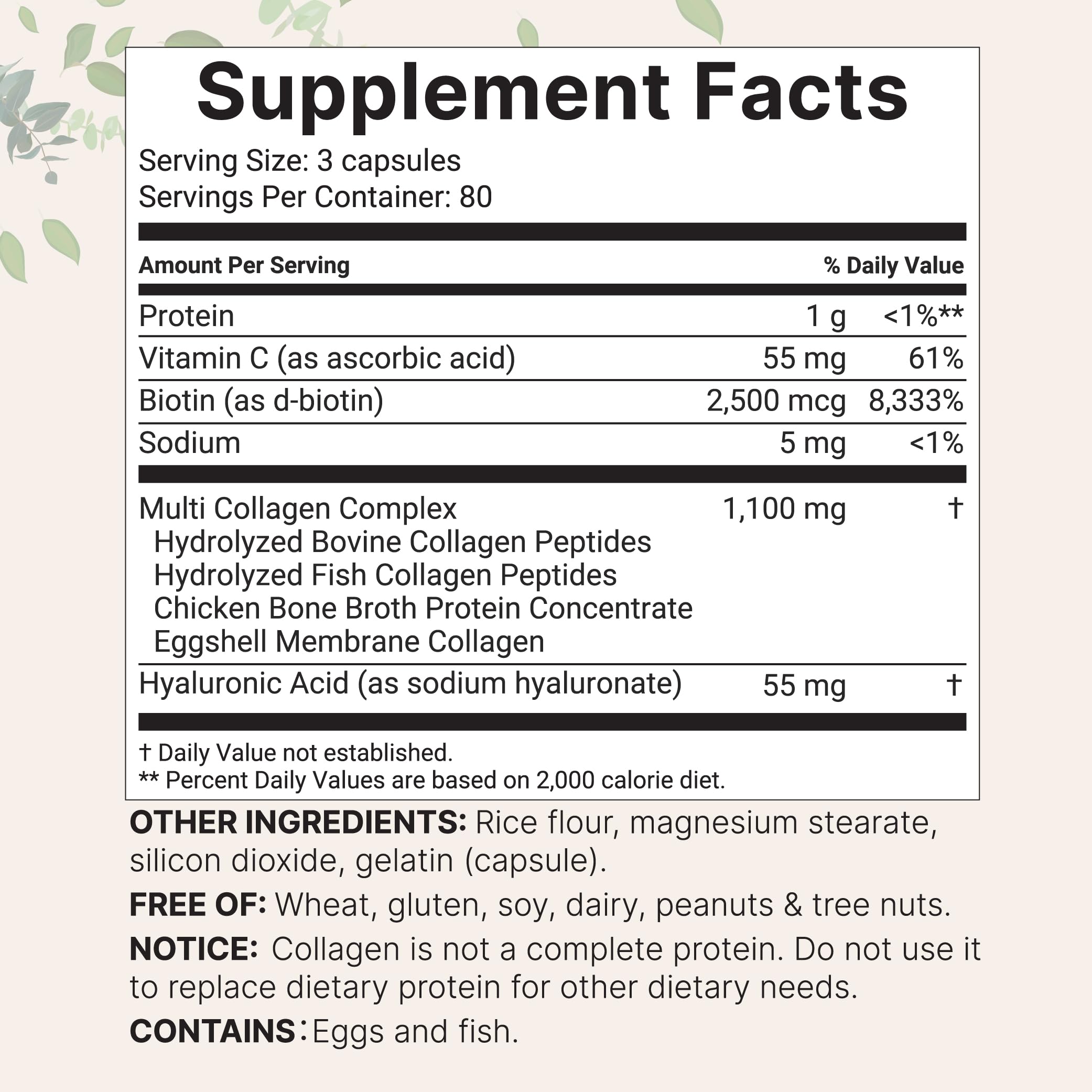Close-up of Micro Ingredients collagen pills for easy swallowing