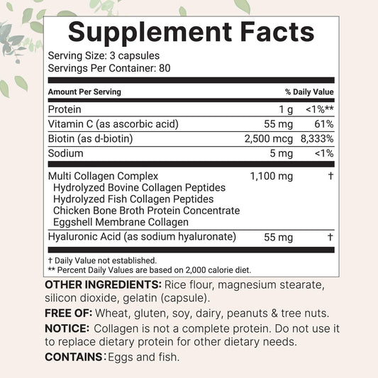 Close-up of Micro Ingredients collagen pills for easy swallowing