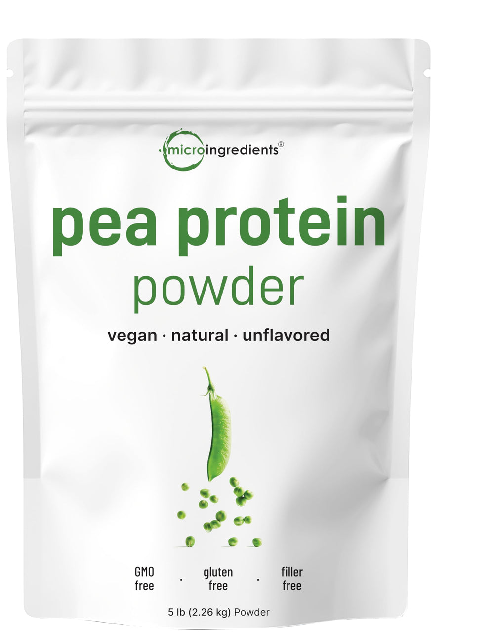 Micro Ingredients North American pea protein powder bag—high-quality plant protein for shakes