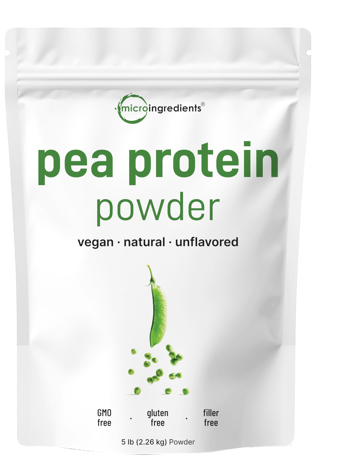 Micro Ingredients North American pea protein powder bag—high-quality plant protein for shakes