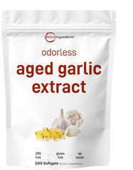 Micro Ingredients Odorless Garlic bottle with softgels for easy daily use.