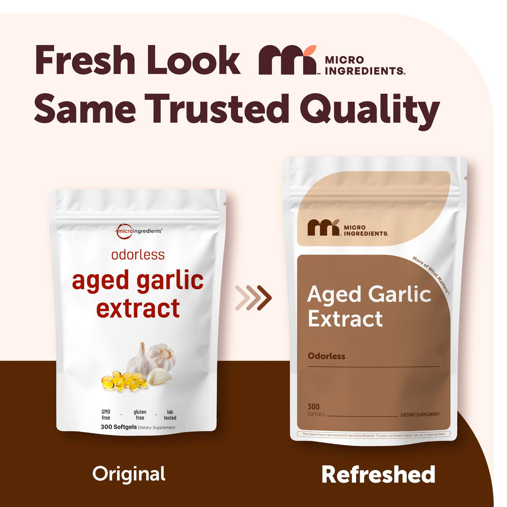 Micro Ingredients Odorless Garlic softgels close-up for gentle swallowing.