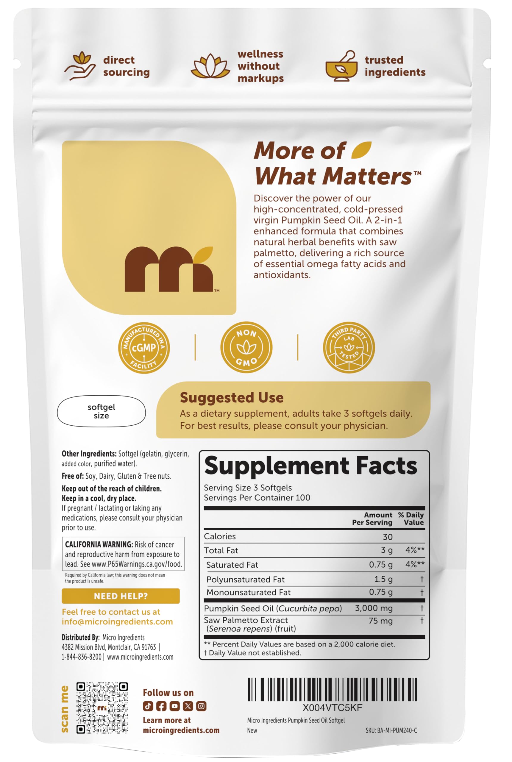 Micro Ingredients omega-6-9 benefits graphic – shows essential fatty acids