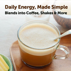 Micro Ingredients MCT powder jar highlights organic coconut origin.