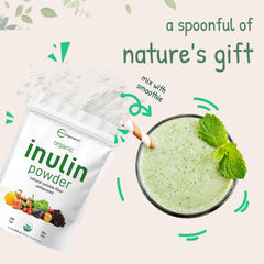 Micro Ingredients Organic Inulin FOS prebiotic powder improves beverages with fiber