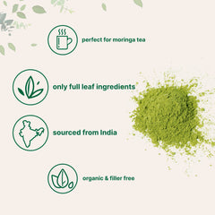 Micro Ingredients Organic moringa packaging confirms USDA Organic status and purity.