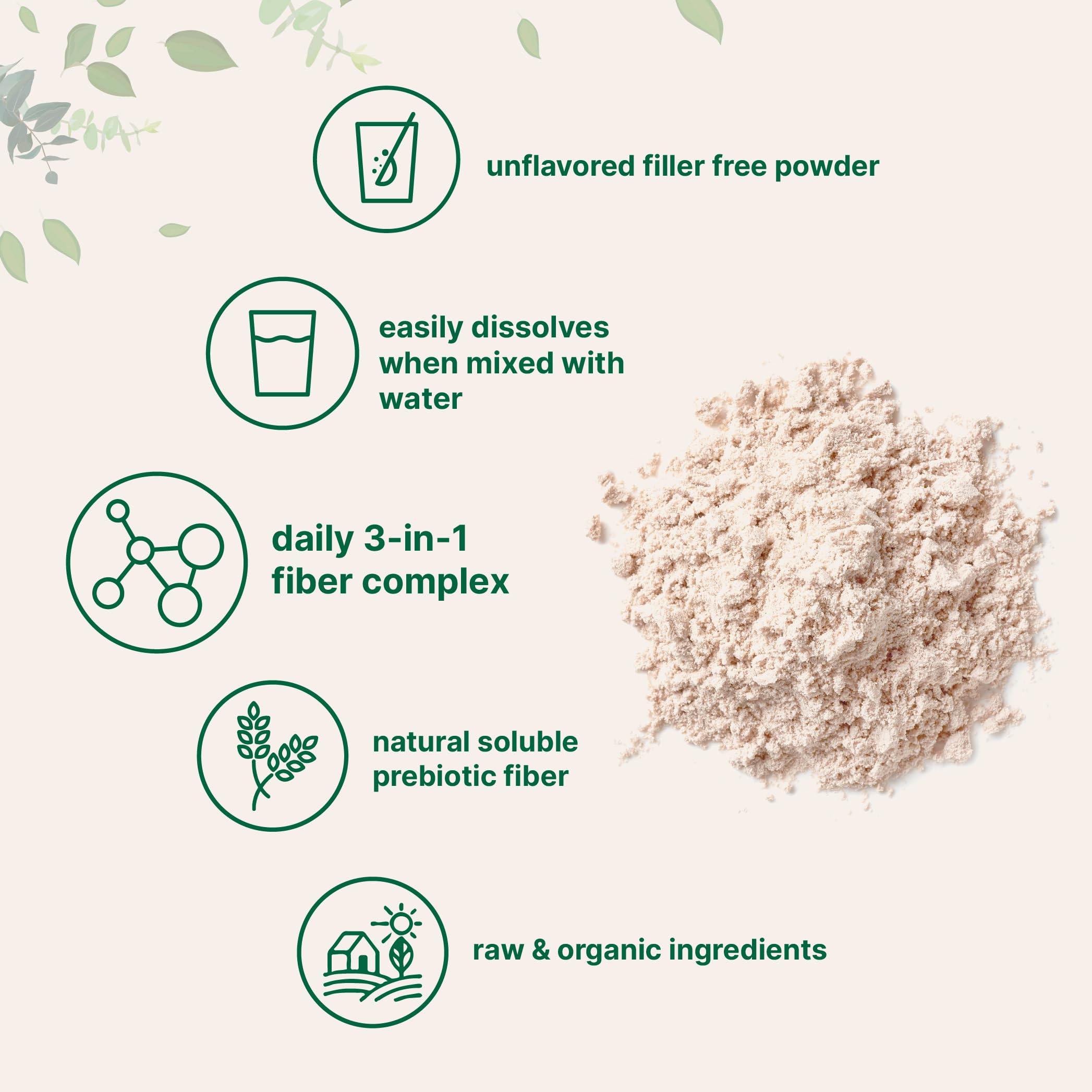 Micro Ingredients Organic Triple Fiber Powder being poured into a glass