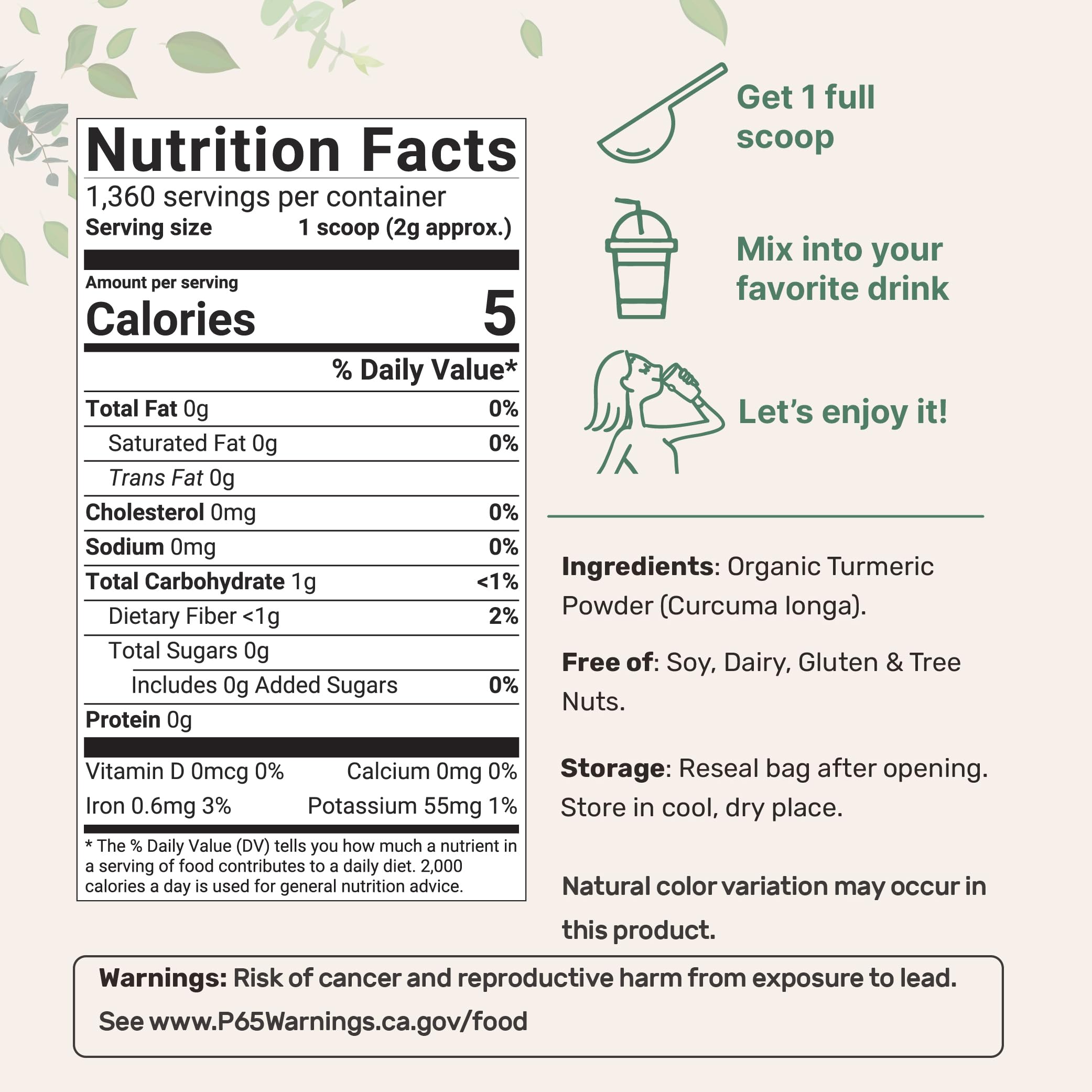 Micro Ingredients turmeric powder with curcuminoids-rich profile for antioxidant-friendly meals