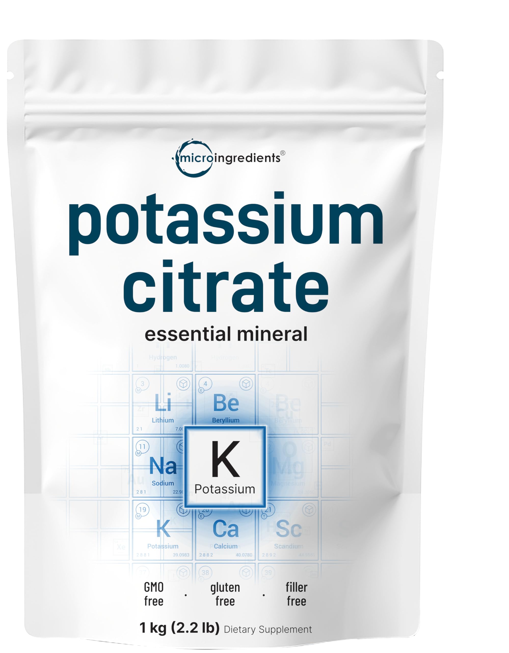 Micro Ingredients potassium citrate powder 1kg package for daily hydration
