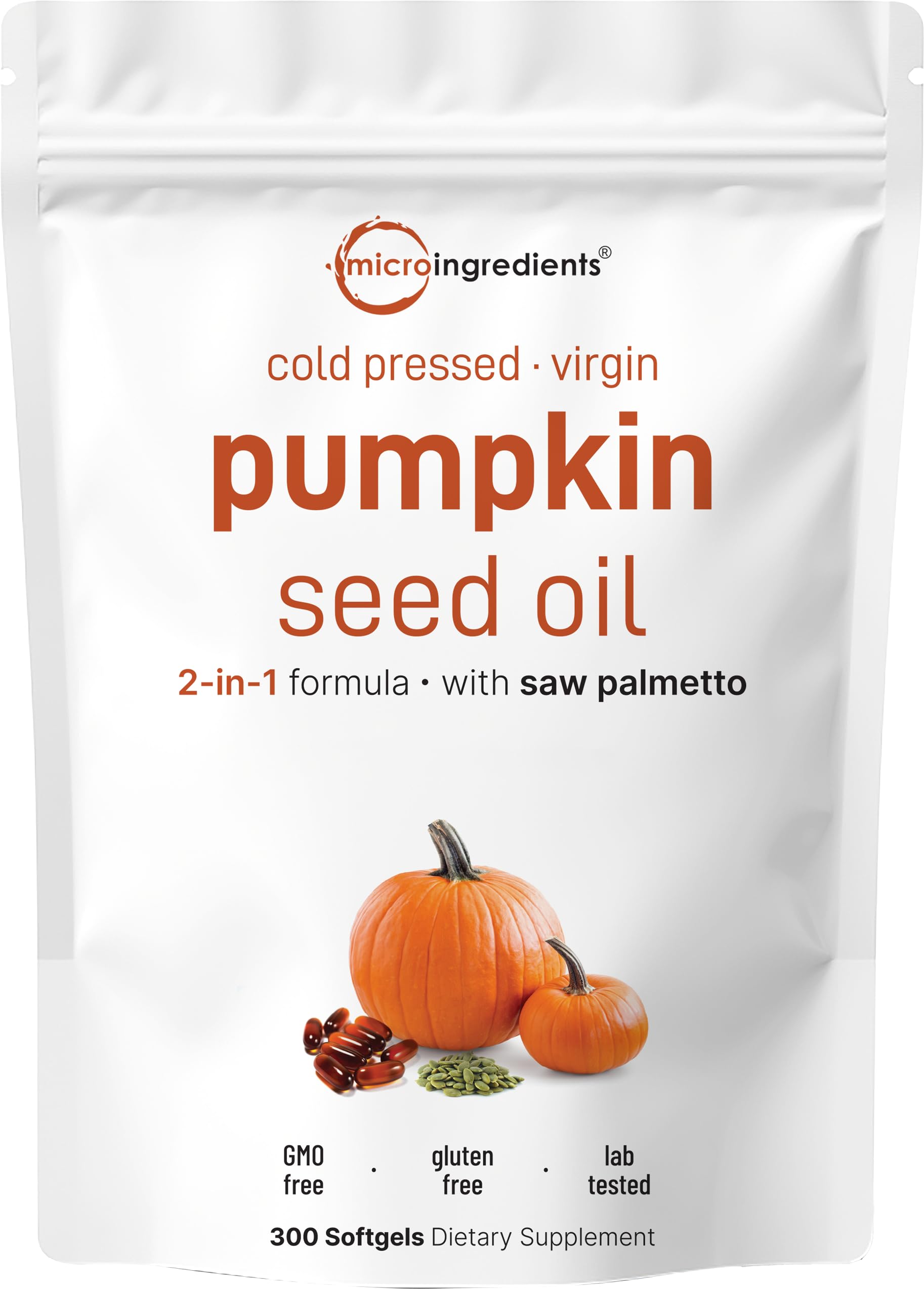 Micro Ingredients pumpkin seed oil with saw palmetto bottle – premium daily wellness support