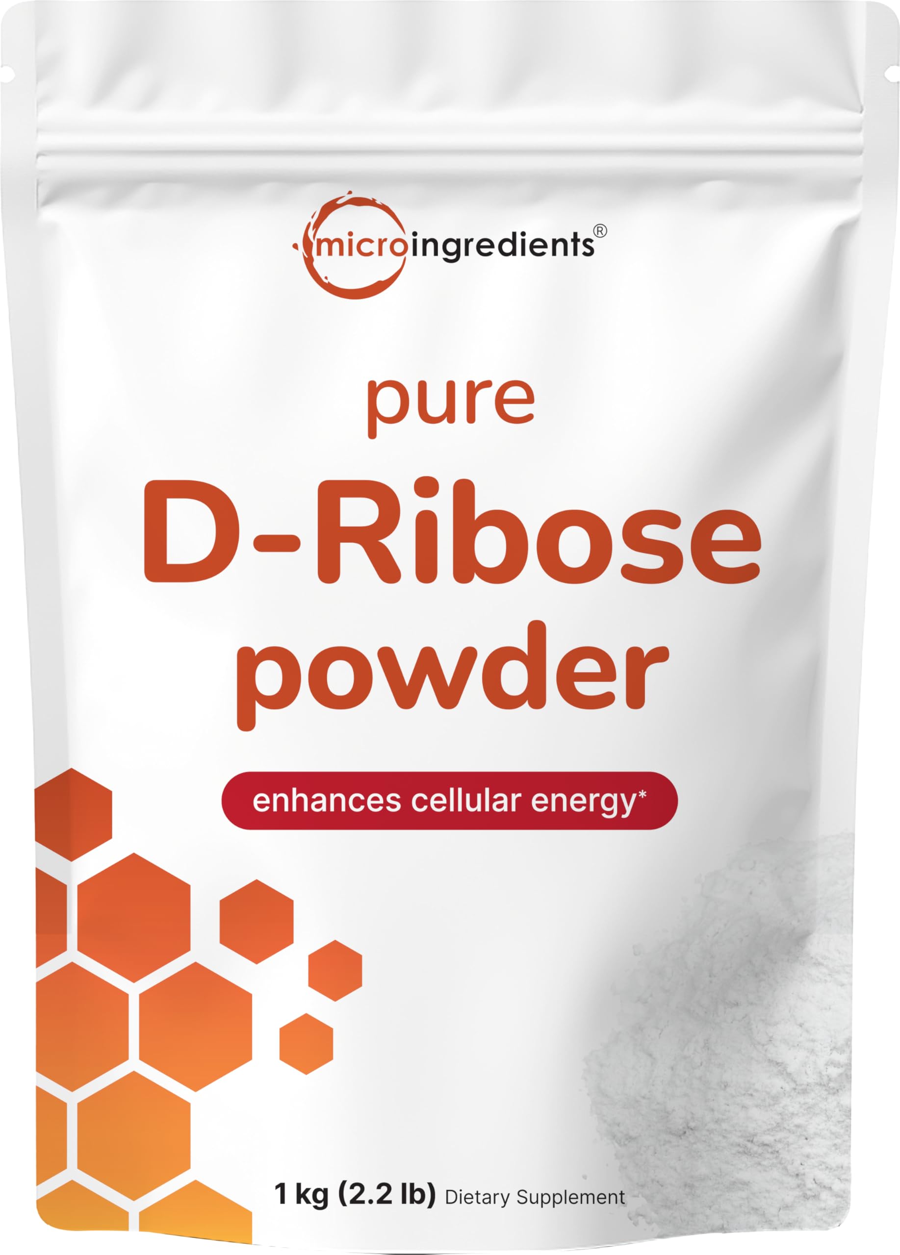 Pure D Ribose Powder 1 KG (2.2 lb, 200 Servings) Micro Ingredients - G ...