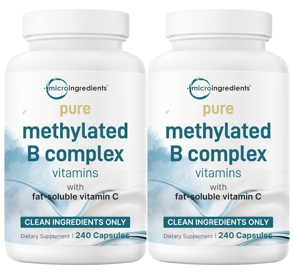 Micro Ingredients Pure Methylated B Complex bottle for daily wellness support.