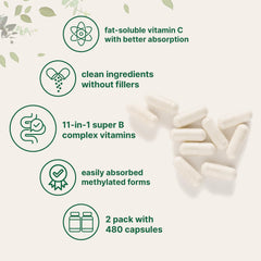 Label on Micro Ingredients Pure Methylated B Complex highlighting methylated vitamins.