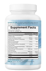 Nutrition facts panel on Micro Ingredients Pure Methylated B Complex detailing ingredients.
