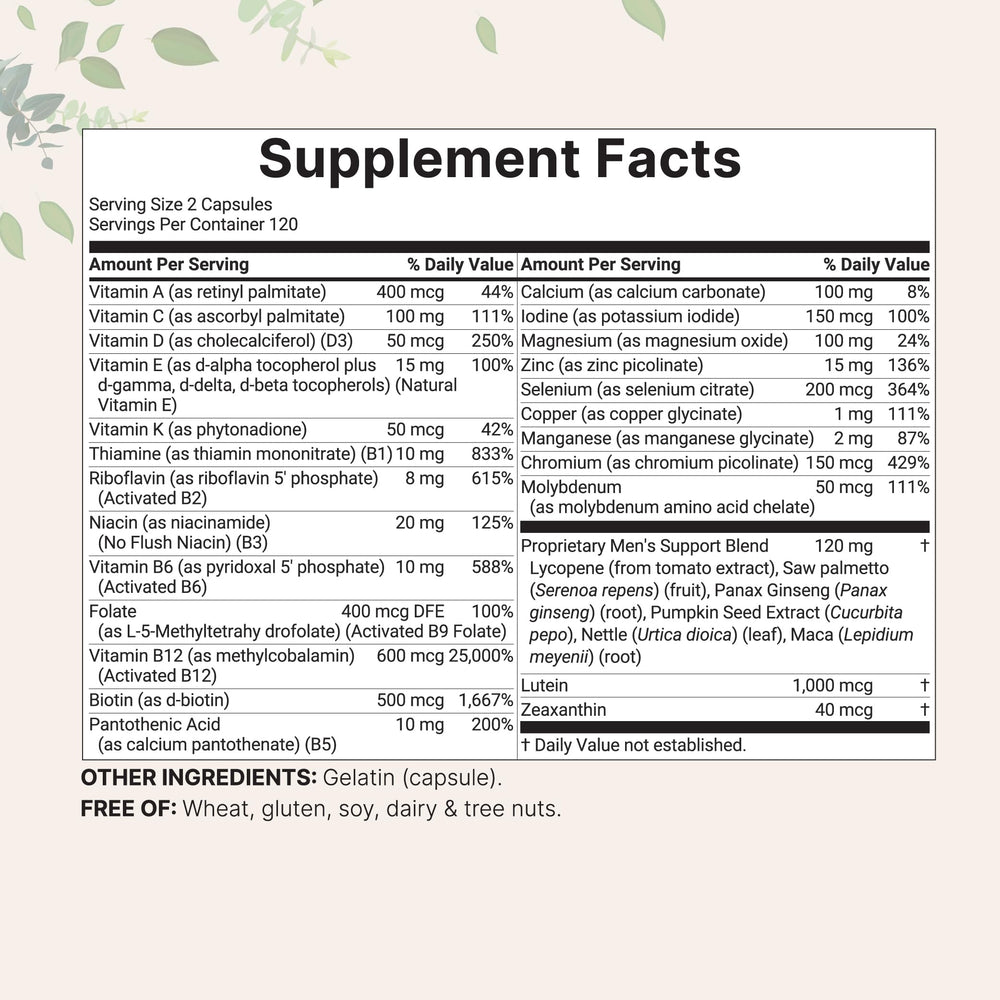 Micro Ingredients Pure Methylated Men capsules ready for daily use and energy support
