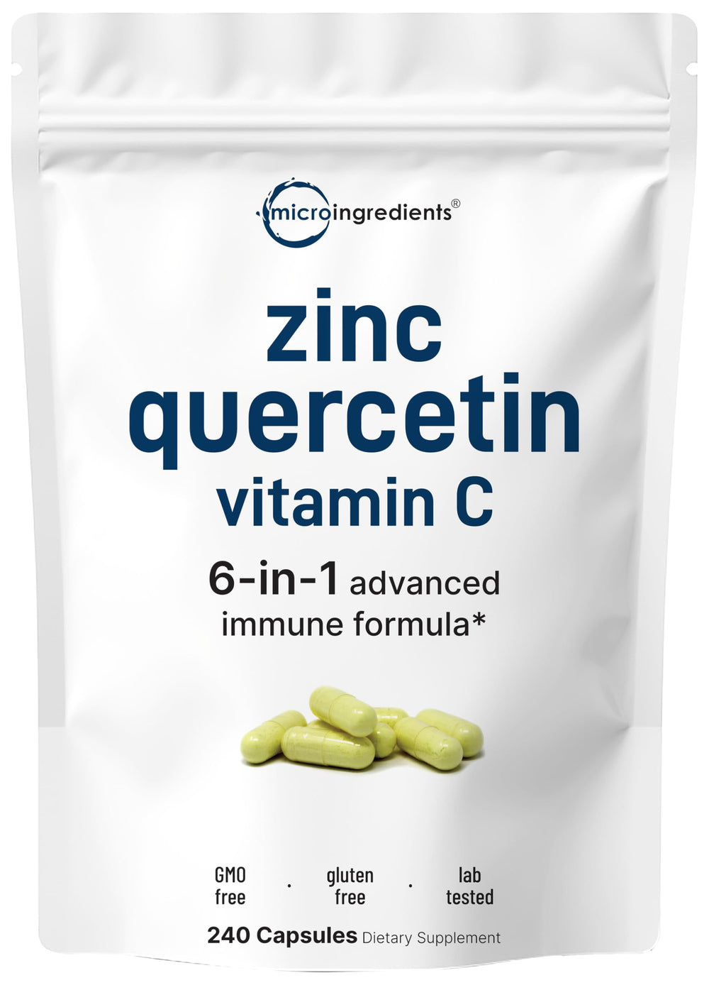 Micro Ingredients Quercetin bottle cap showing freshness seal for quality