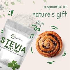 Micro Ingredients Stevia Allulose powder added to yogurt or oatmeal for gentle sweetness
