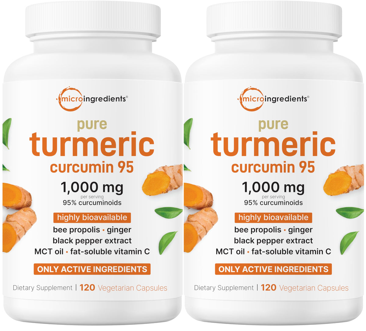 Micro Ingredients Turmeric Curcumin 1000mg bottle shows high potency for daily joint support