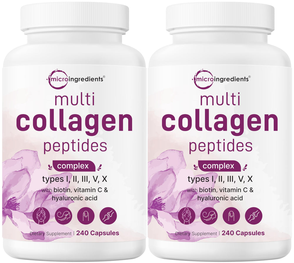 Micro Ingredients two-pack collagen bottles for convenient daily use