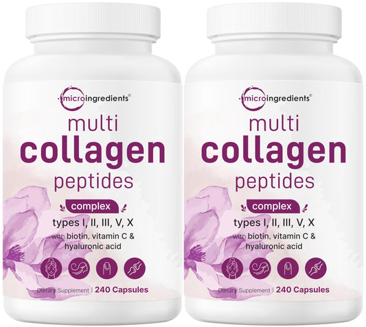 Micro Ingredients two-pack collagen bottles for convenient daily use
