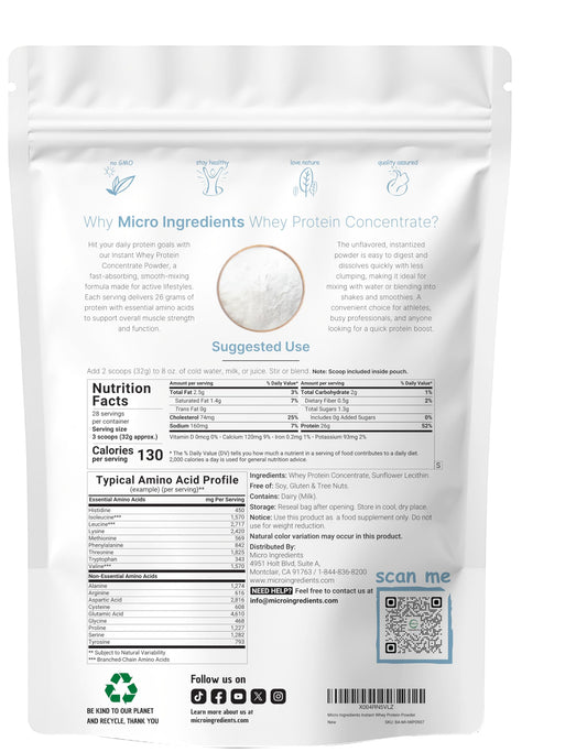 micro ingredients unflavored whey protein powder; smooth mix for shakes and coffee.