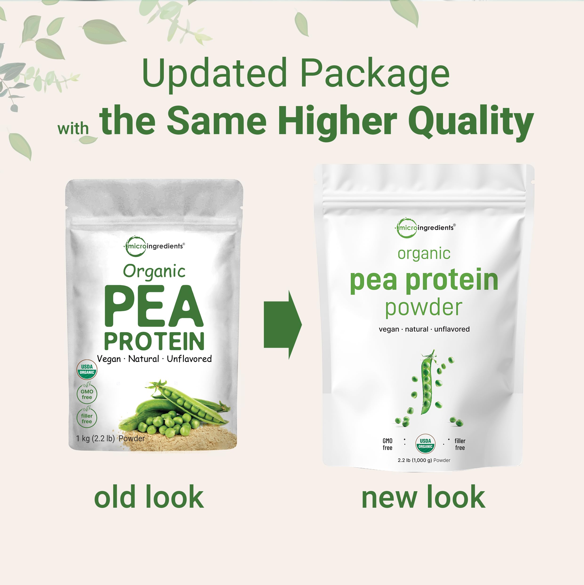 Micro Ingredients vegan pea protein shake being poured into a glass.