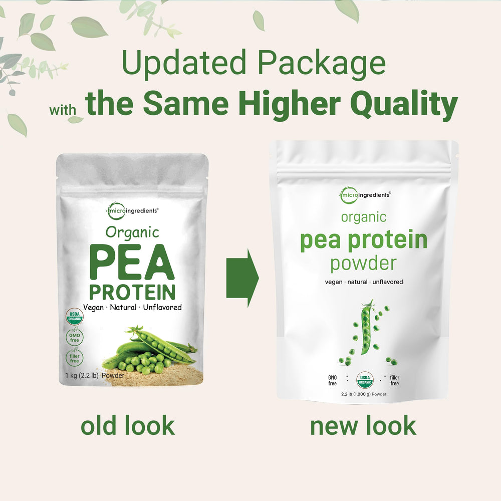 Micro Ingredients vegan pea protein shake being poured into a glass.