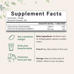 Micro Ingredients Vitamin D3 K2 two-pack pouch front for ongoing use